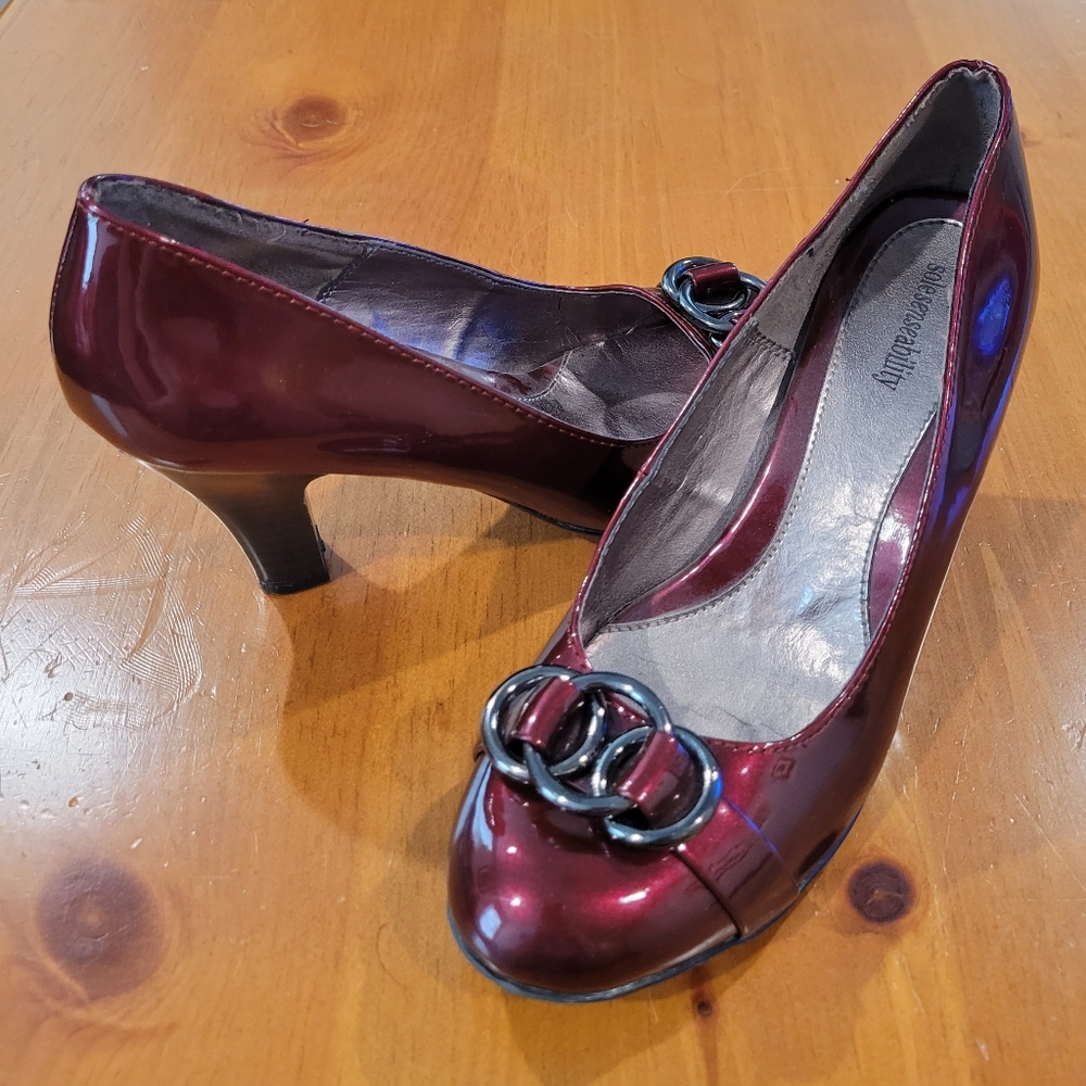 SoleSenseAbility Red Patent Heels